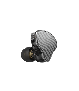 a circle of two iron in-ear headphones